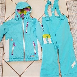 Girls size 7 Obermeyer Ski bib and coat